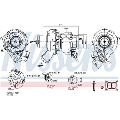 Supercharger, drukvulling NISSENS 93677