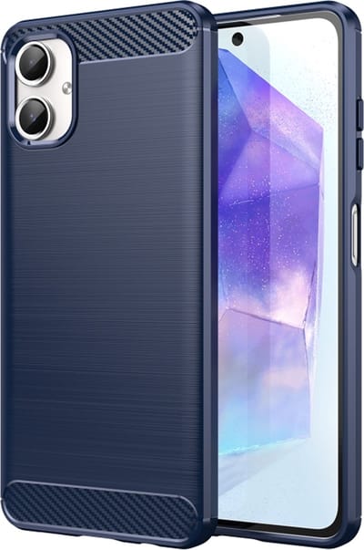 Hoesje geschikt voor Samsung Galaxy A06 4G/5G - Techsuit Carbon Silicone Back Cover - Blauw