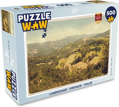 Puzzel Landschap - Vintage - Italië - Legpuzzel - Puzzel 500 stukjes