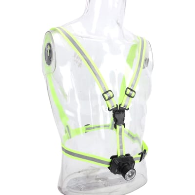 Lumière de Course Haute Visibilité 500lm pour Coureurs Étanche IPX4 Angle de Faisceau 45 degrés 360 degrés Gilet Réfléchissant Rechargeable pour la Sécurité Extérieure white