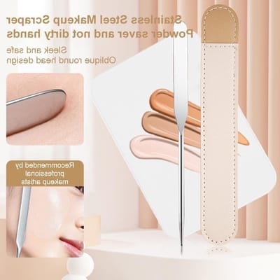 Duurzame RVS Spatel voor Make-up, Perfect voor het Mengen van Foundation en Nagelkunst, Herbruikbaar en Handig in Gebruik