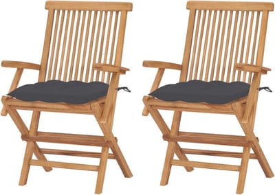 Houten Tuinstoelen - Klapstoelen Buiten - Ontspannen in de tuin - Massief teakhout - 55 x 60 x 89 cm