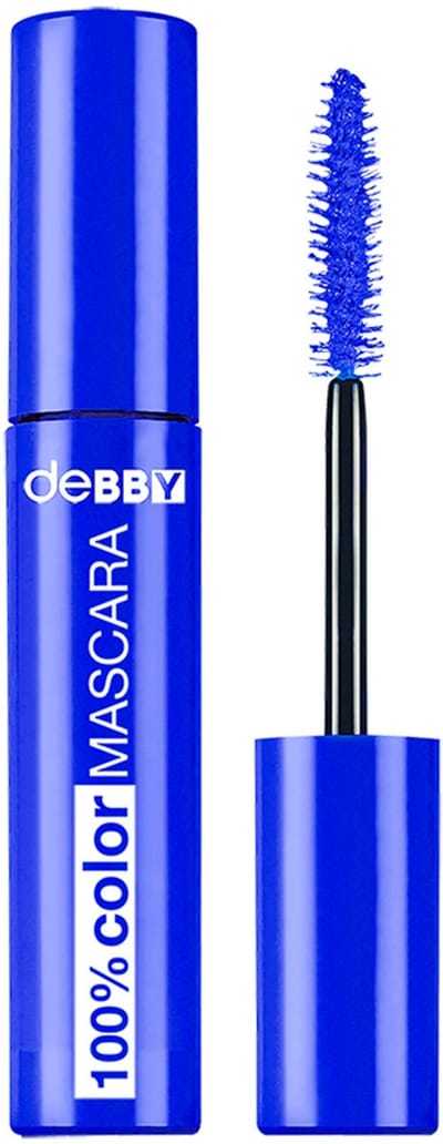 deBBY 100% Color Mascara 04 Electric Blue – Intens Blauwe Mascara voor Gedurfde Ooglooks – Volume & Kleurboost – Trendy, Langhoudend & Makkelijk te Verwijderen – Cruelty-Free – Unieke Pop of Color voor Elke Look