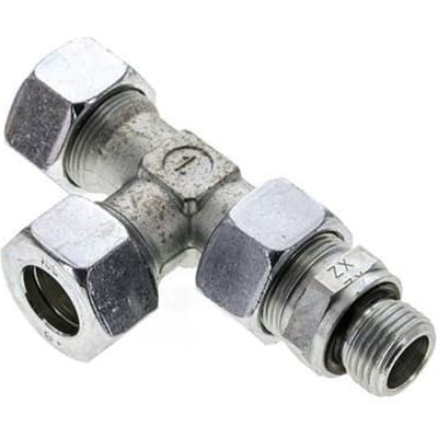 18L & G1/2'' Verzinkt Stalen L-Snijringkoppeling Buitendraad 315bar Verstelbaar ISO 8434-1