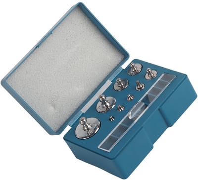 Dailygoods- Kalibratiewicht Set - 1g/2g/5g/10g/20g/50g/100g - Geschikt voor Digitale Weegschaal - Inclusief Opslagdoos/Tweezers - Nauwkeurigheid +/- 0.003 - Weegset