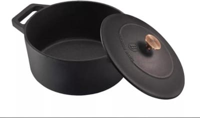 Berlinger Haus 6492 - Gietijzeren Braadpan - 24 cm - Gietijzer - Black Rose collection