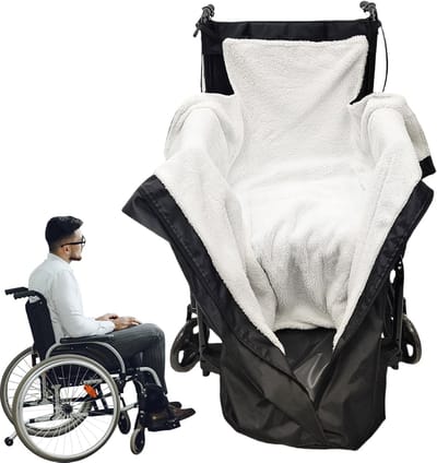 Rolstoeldeken - Waterdicht - Warme wollen voering - Beenwarmer - Geschikt voor vrouwen, senioren en mensen met een beperking - Zacht en warm - Geschikt voor binnen- en buitengebruik - Antislip onderkant