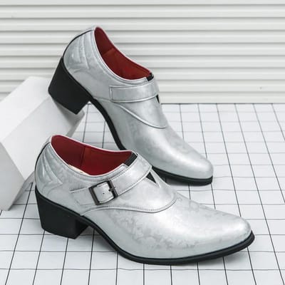 Hoge KwaliteitLaag Uitgesneden Chelsea Schoenen Heren Schoenen met Puntige Neus voor Bruiloft High-end Nieuwe Zakelijke Kledingschoenen voor Heren 44 gray