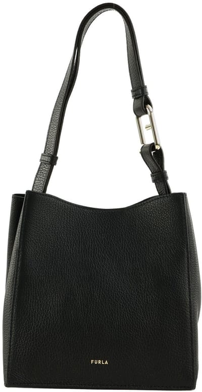 FURLA Leren schoudertas Nuvola Mini Bucket Bag Nero zwart
