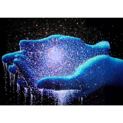 5D DIY volledige ronde diamant borduurwerk blauwe palm schilderij kruissteek handwerk werk strass 20X30CM blue