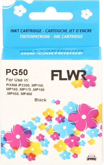 FLWR - inktcartrige / PG-50 / zwart  - geschikt voor Canon
