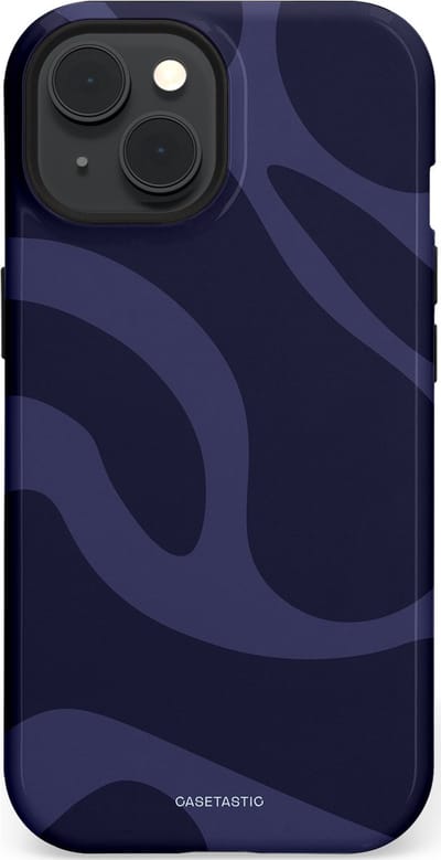 Casetastic Hoesje Geschikt voor Apple iPhone 15 Magsafe - Stijlvolle Beschermende Duo-layer Case - Diepzee Marine Golven