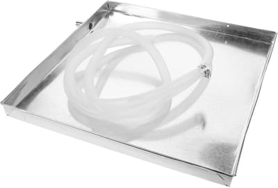 Airco Lekbak - Condensbak Roestvrijstaal - Buitenunit Opvang - Universele Vierkante Bak - 40x40cm - Zilver