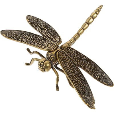 Libelle Knutsel Decoratie Messing Decor Gazon Standbeeld Beeldjes Huisgebruik Decoratie Kast Thee Huisdier Versiering Curiositeit 9.5X6.7X1.5CM