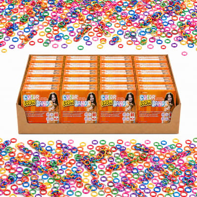 Loombandjes Pakket 24 Doosjes – 14.400 Loombandjes – Compleet met Loombord, Loomnaald & S-Clips – Knutselset Kinderen