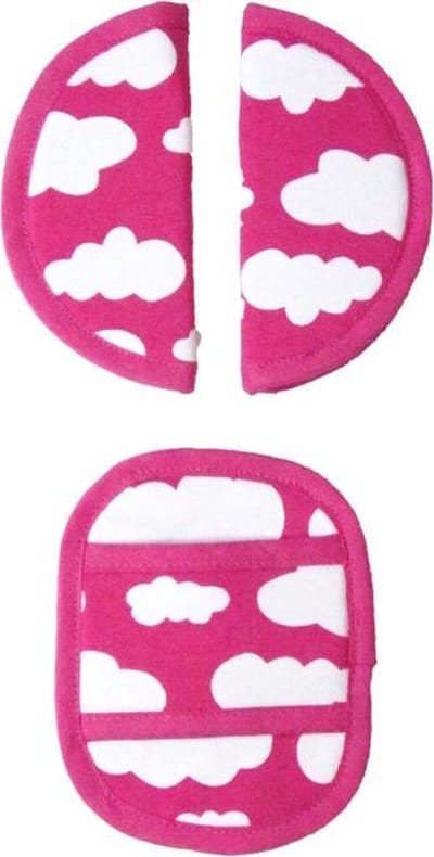 Gordelbeschermer voor Baby - Universele Gordelhoes geschikt voor vele merken - Gordelkussen voor Autostoel Groep 0 - Wolk Roze
