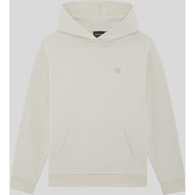 Lyle & Scott Heavy Weight Drop Shoulder Hoodie Truien & Vesten Jongens - Sweater - Hoodie - Vest- Beige - Maat 128/134
