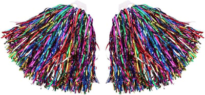 SnelShoppen - Cheerleader Pom Poms met Handvatten voor Sport Competitie, Set van 2 Kleurrijke Pompoms voor Basketbal, Voetbal, Volleybal en Meer