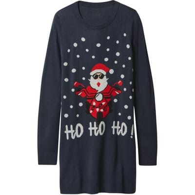 ESMARA Dames kerstjurk (Marineblauw, XS (32/34))