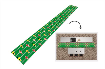 Keukenloper - Keukenmat - Patronen - Voetbal - Sport - 400x50 cm - Keuken vloerkleed