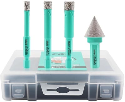 Diamant Boren Set - Gatenzaag Kit - Tegels Boren - Vacuüm Gesoldeerd - 4 Stuks - Zilver