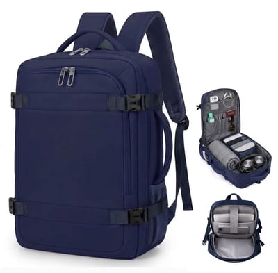 Tobey's Handbagage 40x30x20 Rugzak - Reistas 24L t/m 30L - Underseater Laptoptas - Cabin Bagage - Blauw - Compacte Weekendtas