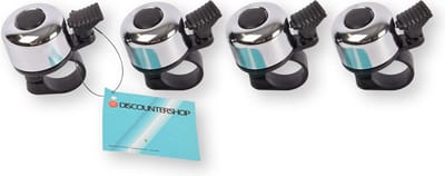 Set van 4 Mini Fietsbellen voor Kinderen - Zilver & Zwart - Metaal & Kunststof - 6x5x3cm - Binnenmaat 2.2cm