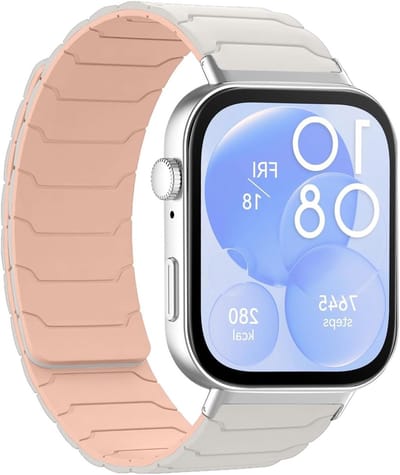 Sterke Silicone Dubbele Magnetische Sportbanden voor Huawei Watch Fit 3 - Geschikt voor Mannen en Vrouwen, Comfortabel en Duurzaam
