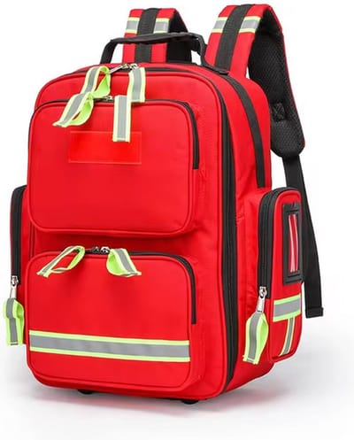 EHBO Rugzak Leeg - EHBO Kits - Nood Hulprugzakken Met Grote Capaciteit - Gesorteerde Opslag - Outdoor Camping - Survival Kits - Medische Kits - Rood