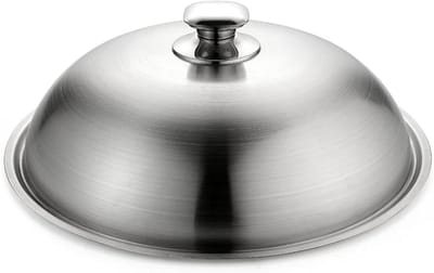 Universele Pan Deksel - Pot Deksel - Koken - Roestvrijstalen Handvat - 32cm - Zilver