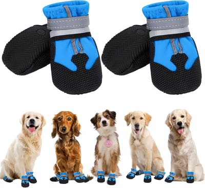 Waterdichte Hondenschoenen met Reflectie - Antislip Pootbescherming Set (4 Stuks)