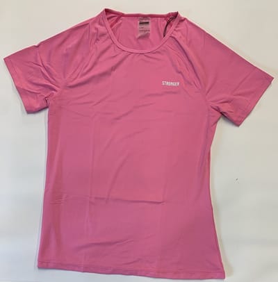 Stronger - Signature Tee - Sportshirt - Dames - Roze - Maat L