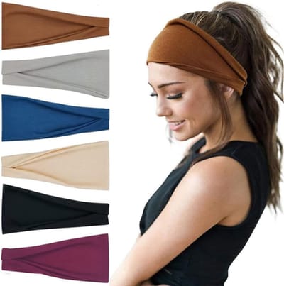 6 stuks Vrouwen Haarbanden Set – Zachte & Elastische Haarband Dames – 6 kleuren mix – Comfortabele Hoofdband voor Make-up, Skincare & Dagelijks Gebruik – 23×10 cm
