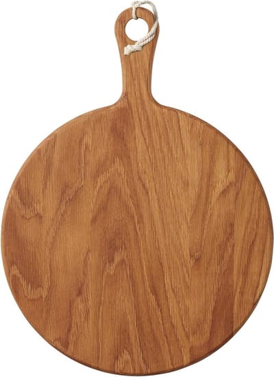 Rond Antipasti Serveerplateau van Eikenhout - Gourmet Prep & Serv - 385 x 315 x 25 Centimeter - Bruin