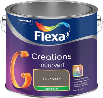 Flexa - Creations Muurverf Extra Mat - Puur Veen - Mengverf - 2,5 L