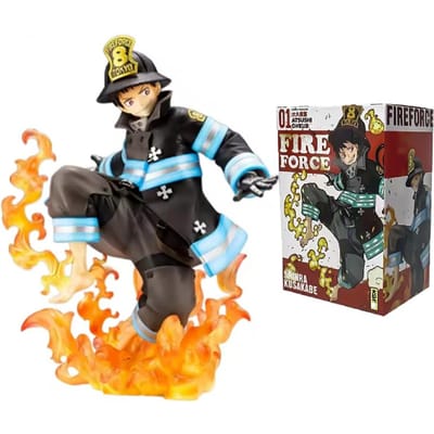 16cm/6.3inch Enn Enn no Shouboutai Anime Model Shinra Kusakabe Actiefiguur Kamerdecoraties PVC Volwassen Set Model Speelgoed black