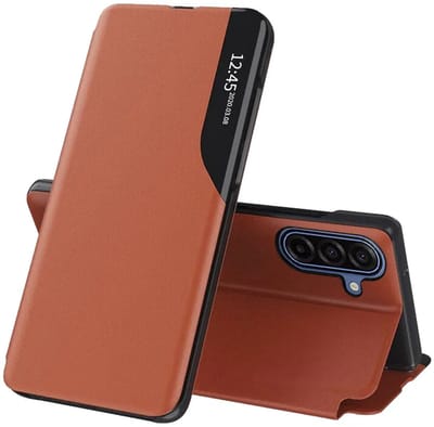 Hoes voor Samsung Galaxy A18 5G A186 / A18 4G A185 / F17 / M17 / A17 4G A175, Techsuit, eFold, Oranje