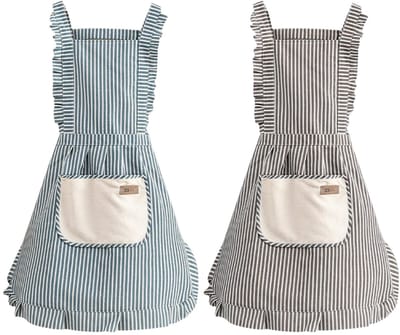 Dailygoods- Kookschort 2 Stuks - Verstelbare Schorten - Waterdicht - Zakken - Heren/Dames - 90 cm x 70 cm - Geschikt voor BBQ en Huishoudelijk Werk - Keukenschort
