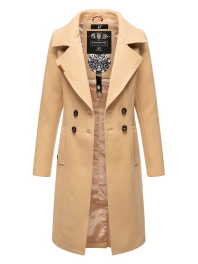 Navahoo Dames Trenchcoat Wooly – Premium Wintermantel met Elegante Pasvorm