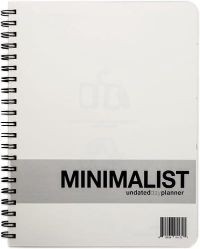 Minimalistische Planner - Dagelijkse Agenda - Afspraken Plannen - Lay-flat Binding - 8.5 x 11 Inch - Wit