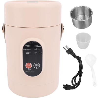 Draagbare Elektrische Stoompan 500W Multifunctionele Kleine Elektrische Stoomkop met Roestvrij Staal L black