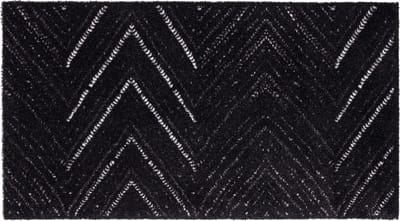 Hamat Lima 512 Wasbare Droogloopmat 67 x 120 cm | Design deurmat Herringbone Zwart