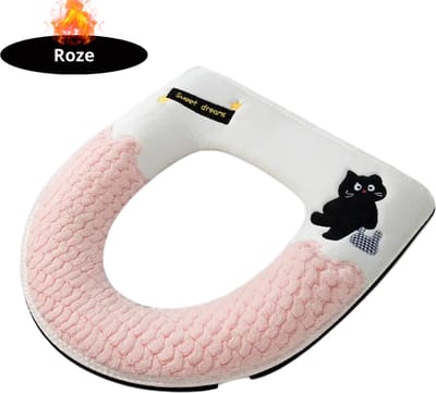 Nivard Wasbare Toiletbril Cover - Wc Bril Hoes - Toiletbril - Wc Deksel - Toiletafdekking - Verwarmde Wc Bril - Roze