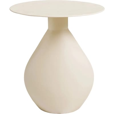House Nordic Bijzettafel Calais - Rond Off-White Metaal - Ø36x50cm