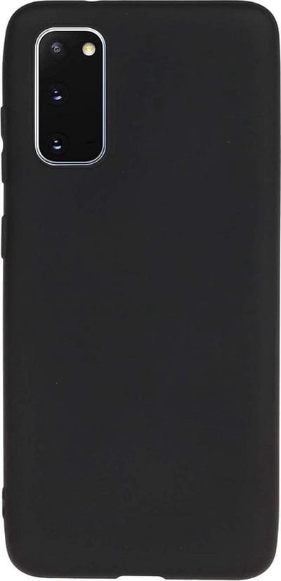 LuxeBass Hoesje geschikt voor Samsung Galaxy Note 10 Lite - Silicone case - Kunststof - Soft cover - Zwart
