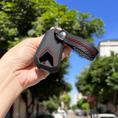Zachte Sleutelhanger Fob Hoesje Voor Honda Agusta Voor Yamaha Voor Suzuki Cb125R Cb150R Cb250R Cb300R Houder Sleutelhoes Cover Auto Accessoires gray