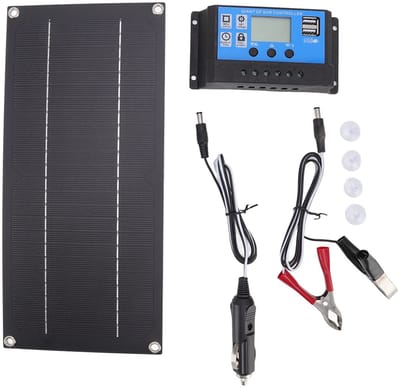Dailygoody - Zonnepaneelset 600W - Lichtgewicht Zonnepaneelset - Compleet met Batterij en Omvormer - Draagbaar - Efficiënt Zonne-energiesysteem - Gesc.