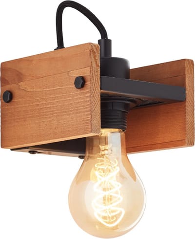 Brilliant Calandra - Wandlamp - Zwart;Bruin