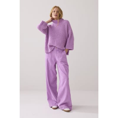 Summum Woman Flare Fluid Stretch Cord Sheer Violet Größe: 38 | Ausgestellte Hosen Outlet | Damen | Violett