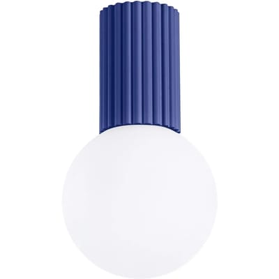 Sollux Lighting Wandlamp Halo - G9 - ultramarijn - aluminium/glas - 12x12x21cm